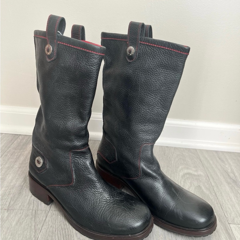 Cole Haan Country Western Rider Boots Sz 8.5B Black Leather Kody D15561